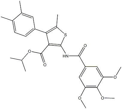 isopropyl 4-(3,4-dimethylphenyl)-5-methyl-2-[(3,4,5-trimethoxybenzoyl)amino]-3-thiophenecarboxylate|