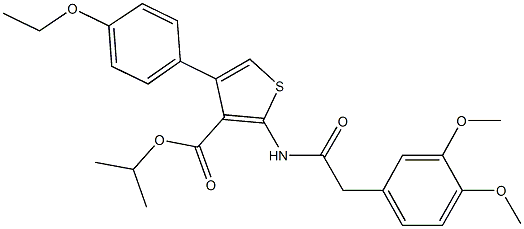 isopropyl 2-{[(3,4-dimethoxyphenyl)acetyl]amino}-4-(4-ethoxyphenyl)-3-thiophenecarboxylate,445029-54-9,结构式