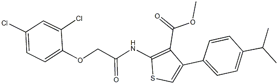 445029-91-4 methyl 2-{[(2,4-dichlorophenoxy)acetyl]amino}-4-(4-isopropylphenyl)-3-thiophenecarboxylate