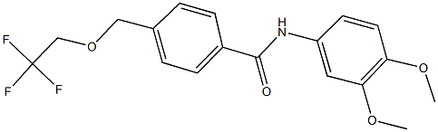 N-(3,4-dimethoxyphenyl)-4-[(2,2,2-trifluoroethoxy)methyl]benzamide 结构式