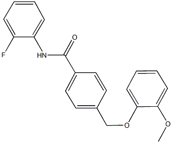 N-(2-fluorophenyl)-4-[(2-methoxyphenoxy)methyl]benzamide Structure