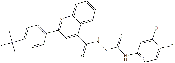 2-{[2-(4-tert-butylphenyl)-4-quinolinyl]carbonyl}-N-(3,4-dichlorophenyl)hydrazinecarboxamide|