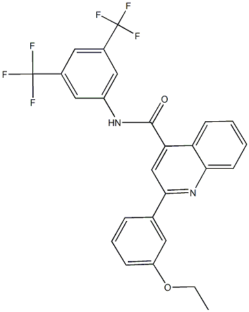 N-[3,5-bis(trifluoromethyl)phenyl]-2-(3-ethoxyphenyl)-4-quinolinecarboxamide Structure