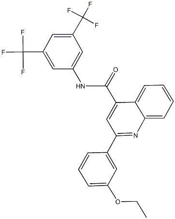 N-[3,5-bis(trifluoromethyl)phenyl]-2-(3-ethoxyphenyl)-4-quinolinecarboxamide 结构式