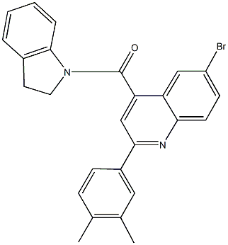 445031-15-2 6-bromo-4-(2,3-dihydro-1H-indol-1-ylcarbonyl)-2-(3,4-dimethylphenyl)quinoline
