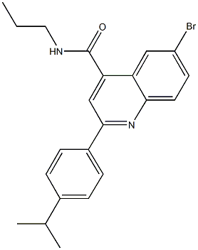 6-bromo-2-(4-isopropylphenyl)-N-propyl-4-quinolinecarboxamide,445031-21-0,结构式