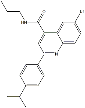 6-bromo-2-(4-isopropylphenyl)-N-propyl-4-quinolinecarboxamide Structure