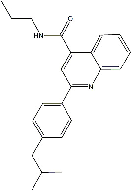 2-(4-isobutylphenyl)-N-propyl-4-quinolinecarboxamide 结构式