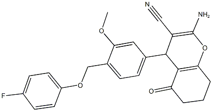 2-amino-4-{4-[(4-fluorophenoxy)methyl]-3-methoxyphenyl}-5-oxo-5,6,7,8-tetrahydro-4H-chromene-3-carbonitrile|