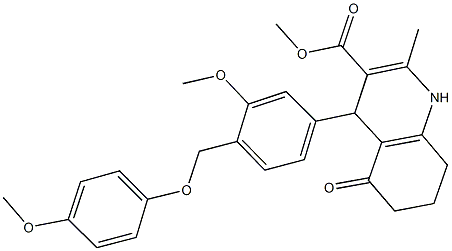 445031-47-0 methyl 4-{3-methoxy-4-[(4-methoxyphenoxy)methyl]phenyl}-2-methyl-5-oxo-1,4,5,6,7,8-hexahydro-3-quinolinecarboxylate