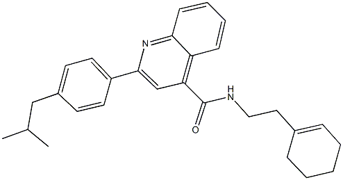 N-[2-(1-cyclohexen-1-yl)ethyl]-2-(4-isobutylphenyl)-4-quinolinecarboxamide,445031-98-1,结构式