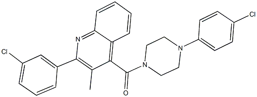 2-(3-chlorophenyl)-4-{[4-(4-chlorophenyl)-1-piperazinyl]carbonyl}-3-methylquinoline|