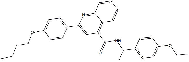 2-(4-butoxyphenyl)-N-[1-(4-ethoxyphenyl)ethyl]-4-quinolinecarboxamide Structure