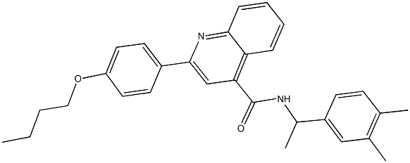 445032-23-5 2-(4-butoxyphenyl)-N-[1-(3,4-dimethylphenyl)ethyl]-4-quinolinecarboxamide