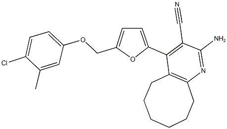 445032-77-9 2-amino-4-{5-[(4-chloro-3-methylphenoxy)methyl]-2-furyl}-5,6,7,8,9,10-hexahydrocycloocta[b]pyridine-3-carbonitrile