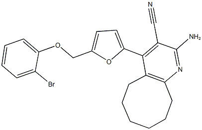 2-amino-4-{5-[(2-bromophenoxy)methyl]-2-furyl}-5,6,7,8,9,10-hexahydrocycloocta[b]pyridine-3-carbonitrile|
