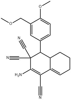 2-amino-4-[4-methoxy-3-(methoxymethyl)phenyl]-4a,5,6,7-tetrahydro-1,3,3(4H)-naphthalenetricarbonitrile,445033-58-9,结构式