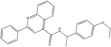 N-[1-(4-ethoxyphenyl)ethyl]-2-phenyl-4-quinolinecarboxamide Structure