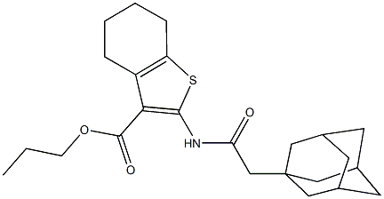 propyl 2-[(1-adamantylacetyl)amino]-4,5,6,7-tetrahydro-1-benzothiophene-3-carboxylate|