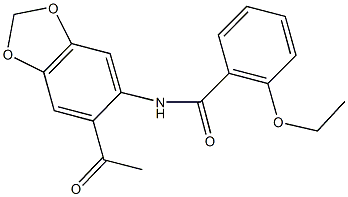 N-(6-acetyl-1,3-benzodioxol-5-yl)-2-ethoxybenzamide,445034-86-6,结构式