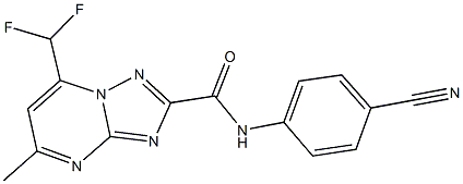 N-(4-cyanophenyl)-7-(difluoromethyl)-5-methyl[1,2,4]triazolo[1,5-a]pyrimidine-2-carboxamide Struktur