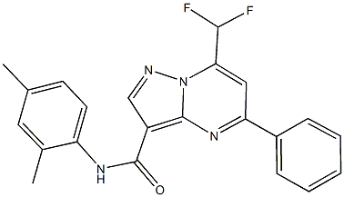 7-(difluoromethyl)-N-(2,4-dimethylphenyl)-5-phenylpyrazolo[1,5-a]pyrimidine-3-carboxamide 结构式