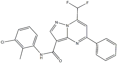 445035-87-0 N-(3-chloro-2-methylphenyl)-7-(difluoromethyl)-5-phenylpyrazolo[1,5-a]pyrimidine-3-carboxamide