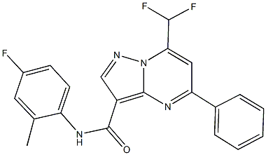7-(difluoromethyl)-N-(4-fluoro-2-methylphenyl)-5-phenylpyrazolo[1,5-a]pyrimidine-3-carboxamide Structure