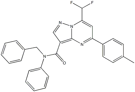 N-benzyl-7-(difluoromethyl)-5-(4-methylphenyl)-N-phenylpyrazolo[1,5-a]pyrimidine-3-carboxamide Struktur
