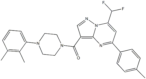 7-(difluoromethyl)-3-{[4-(2,3-dimethylphenyl)-1-piperazinyl]carbonyl}-5-(4-methylphenyl)pyrazolo[1,5-a]pyrimidine|