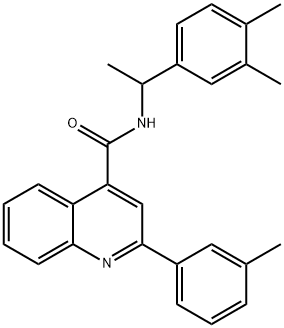 N-[1-(3,4-dimethylphenyl)ethyl]-2-(3-methylphenyl)-4-quinolinecarboxamide Struktur