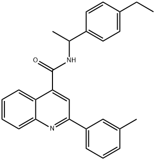 N-[1-(4-ethylphenyl)ethyl]-2-(3-methylphenyl)-4-quinolinecarboxamide,445037-35-4,结构式