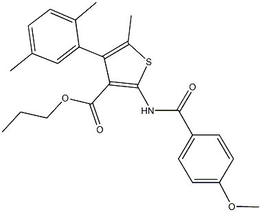 445037-60-5 propyl 4-(2,5-dimethylphenyl)-2-[(4-methoxybenzoyl)amino]-5-methyl-3-thiophenecarboxylate