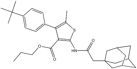 445037-62-7 propyl 2-[(1-adamantylacetyl)amino]-4-(4-tert-butylphenyl)-5-methyl-3-thiophenecarboxylate