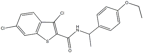 3,6-dichloro-N-[1-(4-ethoxyphenyl)ethyl]-1-benzothiophene-2-carboxamide Structure