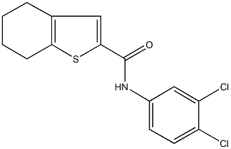 N-(3,4-dichlorophenyl)-4,5,6,7-tetrahydro-1-benzothiophene-2-carboxamide 化学構造式