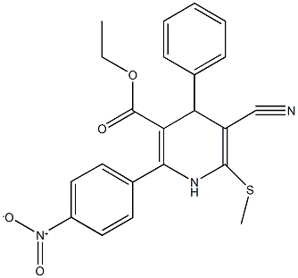 445221-17-0 ethyl 5-cyano-2-{4-nitrophenyl}-6-(methylsulfanyl)-4-phenyl-1,4-dihydro-3-pyridinecarboxylate