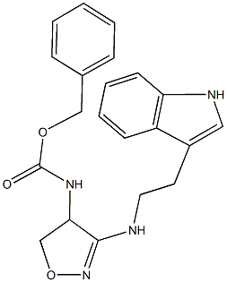 benzyl 3-{[2-(1H-indol-3-yl)ethyl]amino}-4,5-dihydro-4-isoxazolylcarbamate 化学構造式