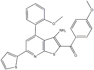 445221-96-5 [3-amino-4-(2-methoxyphenyl)-6-(2-thienyl)thieno[2,3-b]pyridin-2-yl](4-methoxyphenyl)methanone