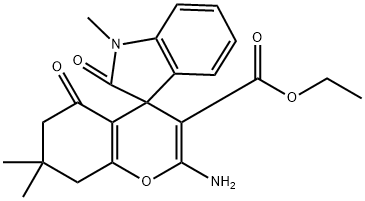 445222-66-2 ethyl 2-amino-1',7,7-trimethyl-2',5-dioxo-1',3',5,6,7,8-hexahydro-spiro[4H-chromene-4,3'-(2'H)-indole]-3-carboxylate