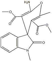 dimethyl 2-amino-1',3'-dihydro-1',6-dimethyl-2'-oxospiro[4H-pyran-4,3'-(2'H)-indole]-3,5-dicarboxylate,445222-82-2,结构式