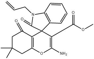 methyl 2-amino-7,7-dimethyl-1'-allyl-2',5-oxo-5,6,7,8-tetrahydro-spiro[4H-chromene-4,3'-(2'H)-indole]-3-carboxylate|