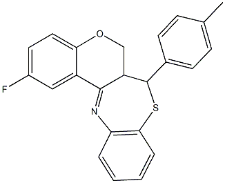 445224-30-6 2-fluoro-7-(4-methylphenyl)-6a,7-dihydro-6H-chromeno[3,4-c][1,5]benzothiazepine