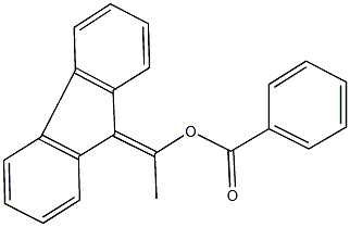 1-(9H-fluoren-9-ylidene)ethyl benzoate 结构式