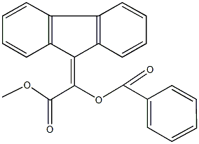 1-(9H-fluoren-9-ylidene)-2-methoxy-2-oxoethyl benzoate 结构式