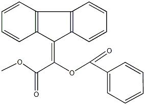 1-(9H-fluoren-9-ylidene)-2-methoxy-2-oxoethyl benzoate,445224-54-4,结构式