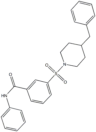 3-[(4-benzylpiperidin-1-yl)sulfonyl]-N-phenylbenzamide Struktur