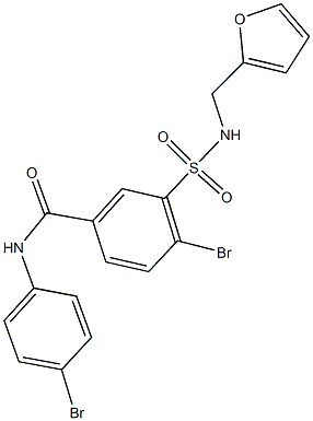 4-bromo-N-(4-bromophenyl)-3-{[(2-furylmethyl)amino]sulfonyl}benzamide Structure