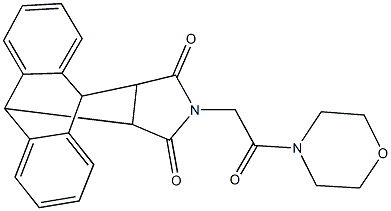 1-[2-(4-morpholinyl)-2-oxoethyl]-9,10-dihydro-9,10-[3,4]pyrrolidinoanthracene-12,14-dione Structure