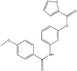 3-[(4-methoxybenzoyl)amino]phenyl 2-furoate Struktur